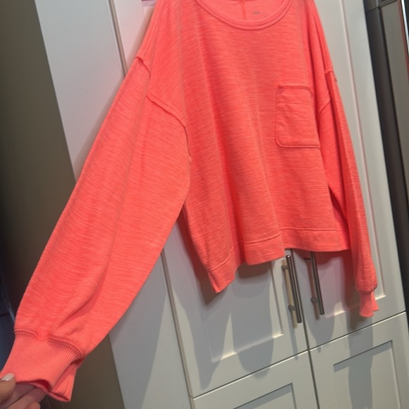 Aerie Endless Summer Crew Pink Oversized Sweatshirt Loungewear Size M - Picture 3 of 17